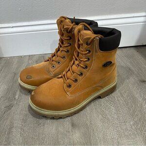 Lugz Tan Black Empire High-Top Lace Up Heavy Duty Outdoor Boots Men’s Size 5